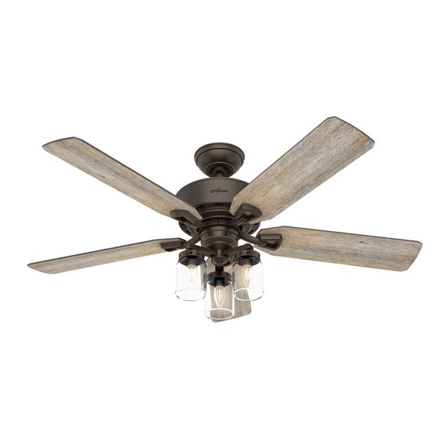 Hunter 52" Devon Park Ceiling Fan with LED Light Kit and Handheld